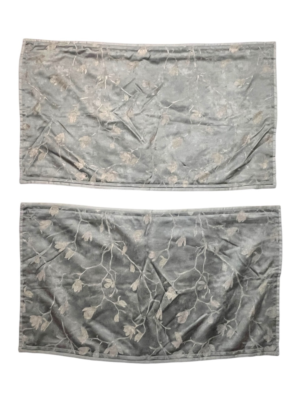 Hotel Collection King Pillow Shams Set of 2 Charcoal Gray Floral Damask